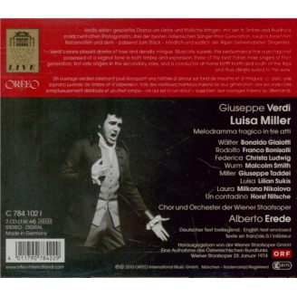 VERDI - Erede - Luisa Miller, opéra en trois actes..